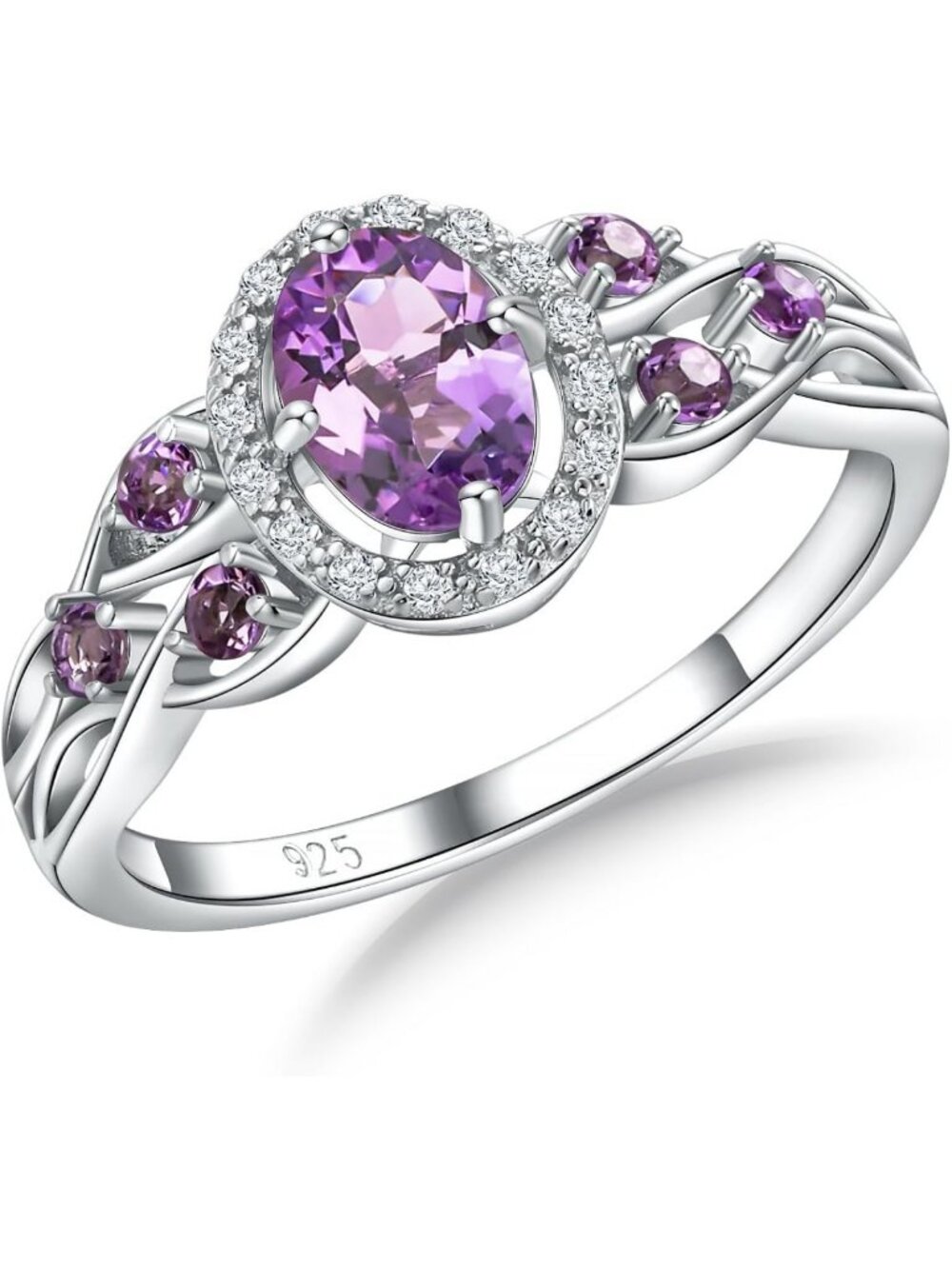 925 Sterling Silver Celtic Knot Engagement Ring - Elegant Women's Jewelry